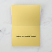 日没のリンダのハッピーバースデーのヒマワリ カード (内部)