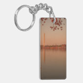 日没のワシントン記念塔の桜 キーホルダー (正面左)