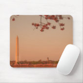 日没のワシントン記念塔の桜 マウスパッド (マウス)