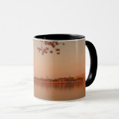 日没のワシントン記念塔の桜 マグカップ (正面右)