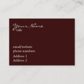 日没のヴィンテージのスタイル#2のエッフェル塔 名刺 (裏面)