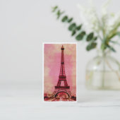 日没のヴィンテージのスタイル#3のエッフェル塔 名刺 (スタンド正面)
