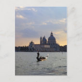 日没のヴェネツィアのゴンドラ – イタリア ポストカード (正面)