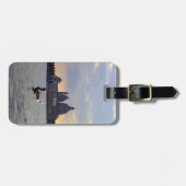 日没のヴェネツィアのゴンドラ – イタリア ラゲッジタグ (正面横)