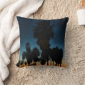 日没の三日月形の月そして1つの星 クッション (ブランケット)