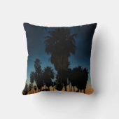 日没の三日月形の月そして1つの星 クッション (裏面)