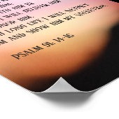 日没の丘の上の詩編91ブラッククロス ポスター (角)