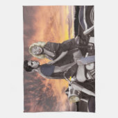 日没の乗車2 キッチンタオル (縦)