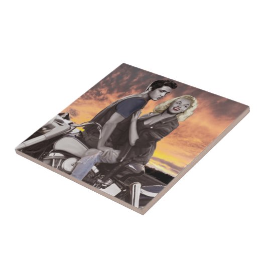 日没の乗車 タイル (側面)