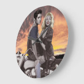 日没の乗車 ラージ壁時計 (傾斜)