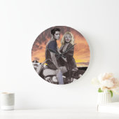 日没の乗車 ラージ壁時計 (ホーム)