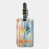 日没の人魚の荷物のラベル ラゲッジタグ (正面縦)