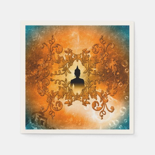 日没の仏 スタンダードカクテルナプキン (正面)