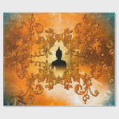 日没の仏 ラッピングペーパー (フラット)