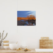 日没の光でカラマス川を照らす ポスター (キッチン)