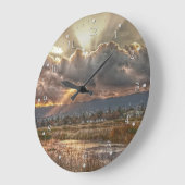 日没の光線 ラージ壁時計 (傾斜)