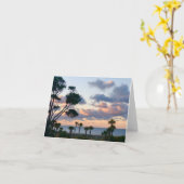 日没の写真と折り畳まれたグリーティングカード カード (黄色い花)