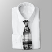 日没の写真の黒く及び白いヤシの木 ネクタイ (タイ)