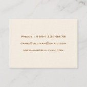 日没の刺激の生命コーチのパーソナルトレーナー 名刺 (裏面)