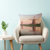 日没の反射の2つの風車 クッション (椅子)