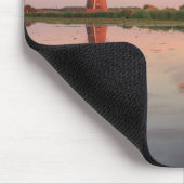 日没の反射の2つの風車 マウスパッド (コーナー)