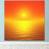 日没の反射 キャンバスプリント (インサイチュ (ウッドフロア))