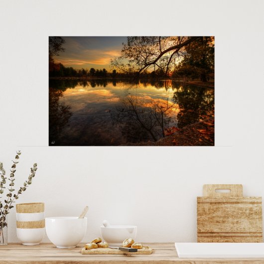 日没の反射 ポスター (キッチン)