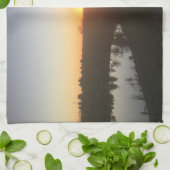 日没の台所タオル キッチンタオル (折り畳み)