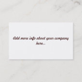 日没の名刺 名刺 (裏面)