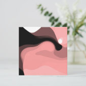 日没の地平線：抽象芸術ピンク、黒、白 (スタンド正面)