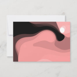 日没の地平線：抽象芸術ピンク、黒、白 カード