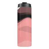 日没の地平線：抽象芸術ピンク、黒、白 タンブラー (正面)