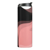 日没の地平線：抽象芸術ピンク、黒、白 タンブラー (回転左)