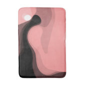 日没の地平線：抽象芸術ピンク、黒、白 バスマット (正面縦)