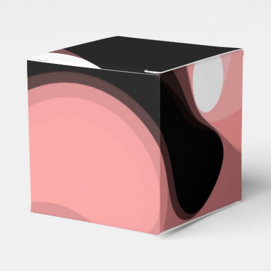 日没の地平線：抽象芸術ピンク、黒、白 フェイバーボックス (正面サイド)