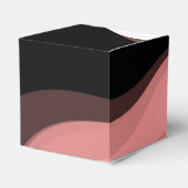 日没の地平線：抽象芸術ピンク、黒、白 フェイバーボックス (裏面サイド)