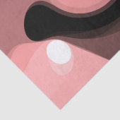 日没の地平線：抽象芸術ピンク、黒、白 薄葉紙 (詳細)