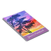 日没の夢を見る風景の水彩画 ノートブック (右側)