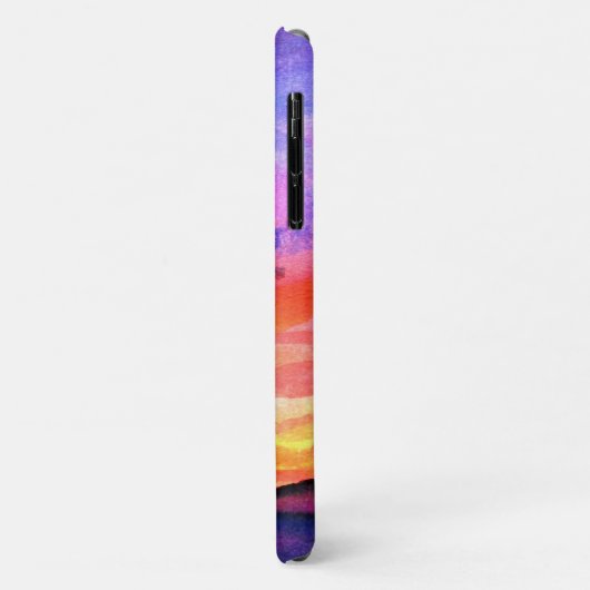 日没の夢を見る風景の水彩画 Case-Mate iPhoneケース (裏面/左)