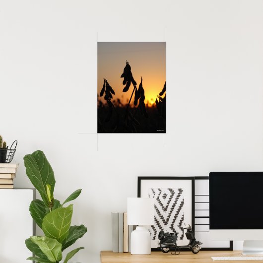 日没の大豆 ポスター (ホームオフィス)