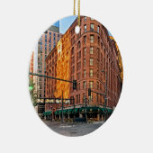 日没の威厳のあるなブラウン宮殿のホテル、デンバー、CO セラミックオーナメント (右)