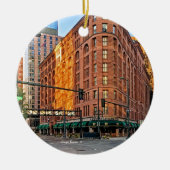 日没の威厳のあるなブラウン宮殿のホテル、デンバー、CO セラミックオーナメント (正面)