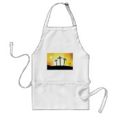 日没の宗教十字架 スタンダードエプロン (正面)