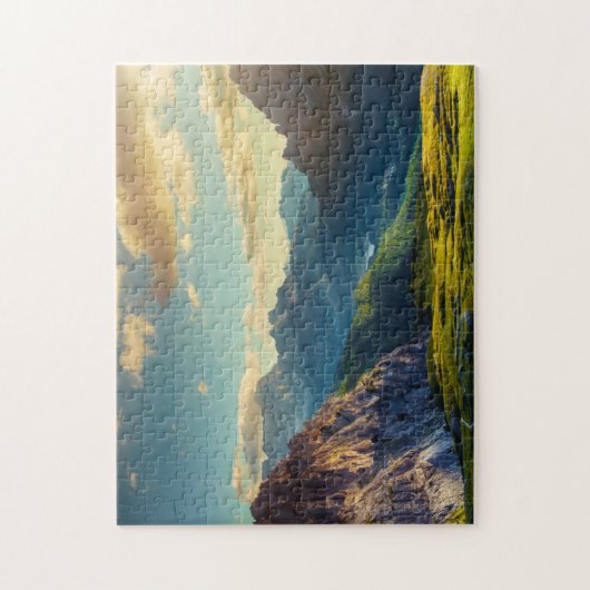 日没の山そして谷 ジグソーパズル (縦)