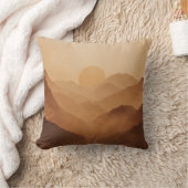 日没の山のレイヤー枕 クッション (ブランケット)