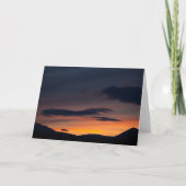日没の山の風景の写真 カード (正面)