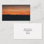 日没の山景色の名刺 名刺 (正面/裏面)