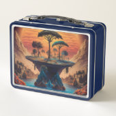 日没の島。 メタルランチボックス (裏面)