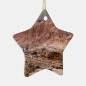 日没の崖サンディエゴカリフォルニア セラミックオーナメント (右)