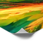 日没の崖：海ゴールデンアワー ポスター (角)